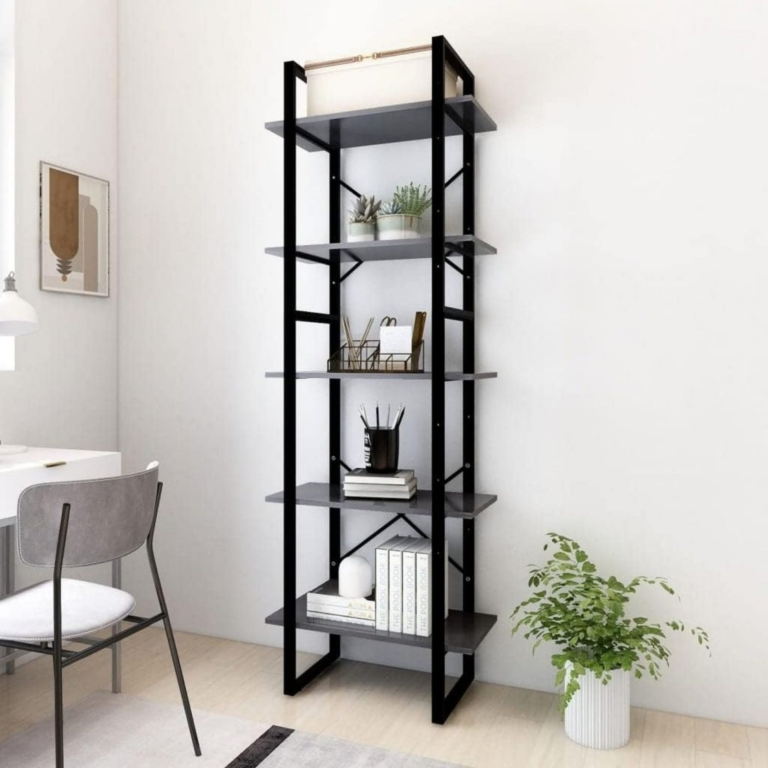 Belle bibliotheque avec une fixation murale invisible et 5 etageres