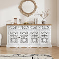 Buffet aux lignes vintage gris clair
