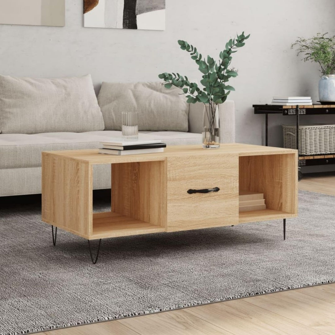 Table basse gris 102 x 50 x 40 cm qualite premium