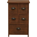 Chiffonnier marron 5 tiroirs scandinave