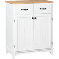 Entretien facile buffet gris clair en bois style rustique 2 tiroirs