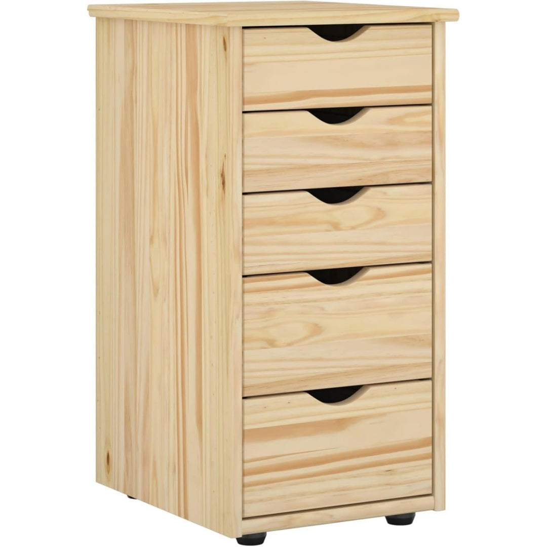 Commode mobilier marron en bois massif contemporaine