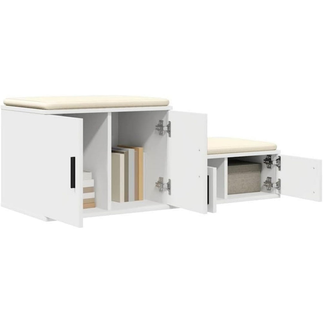 Placard gris clair dote de 2 etageres