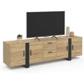 Meuble tele design industriel marron en bois