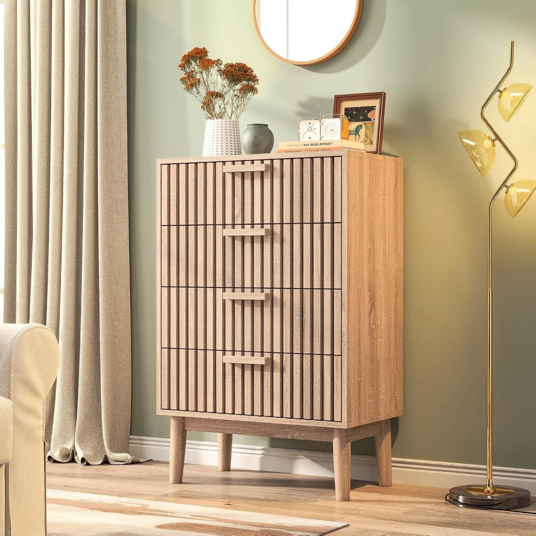 Magnifique commode marron design moderne rembourre en tissu