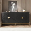 Contraste gris fonce, commode a tiroirs en metal 4 portes