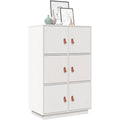 Buffet en bois massif gris clair 67 x 40 x 108.5 cm
