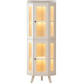 Armoire de rangement beige en bois