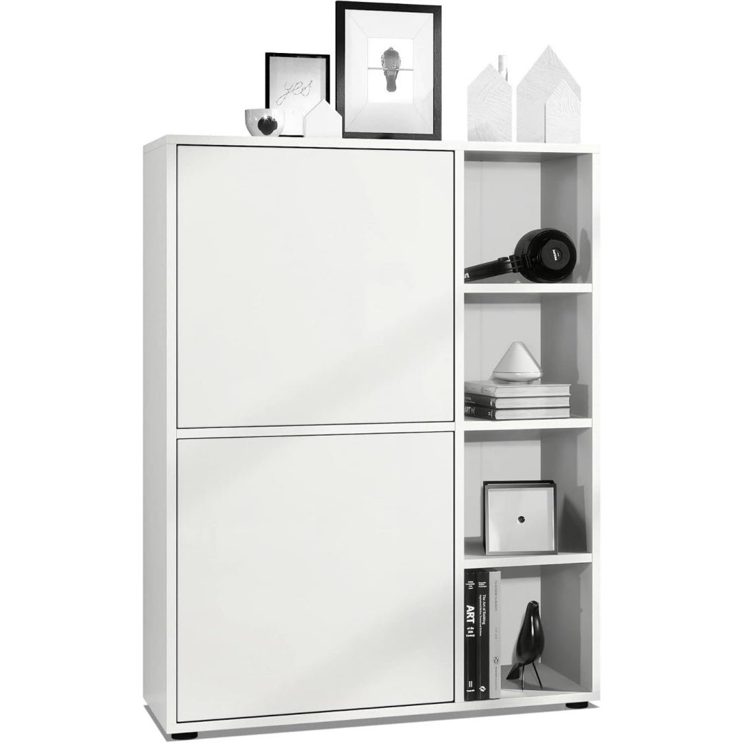 Contemporaine commode 35.5 x 105.5 cm gris clair