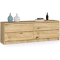Coiffeuse marron 4 etageres de rangement, bois ingenierie design moderne