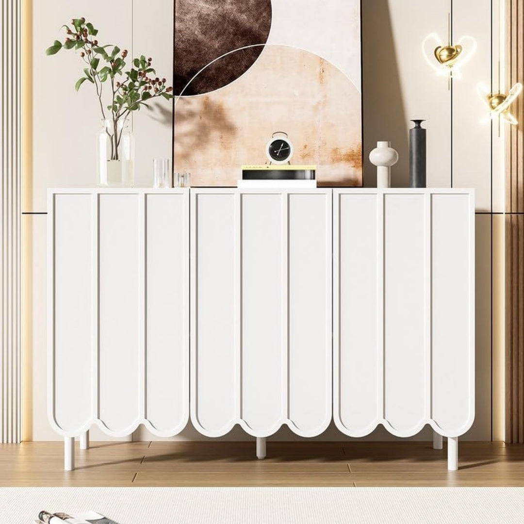 Buffet minimaliste en MDF et acier