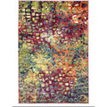 Raffine salle a manger, tapis decoratif marron en tissu