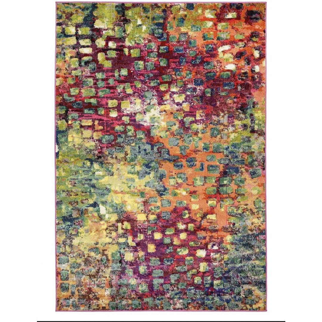 Raffine salle a manger, tapis decoratif marron en tissu