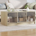 Table basse marron grand espace de rangement 102 x 50 x 42 cm