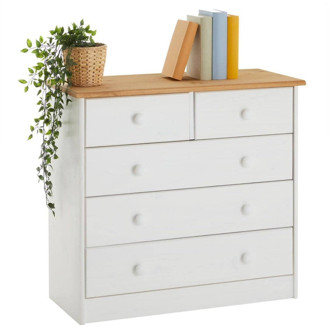 Commode gris clair finition plastique