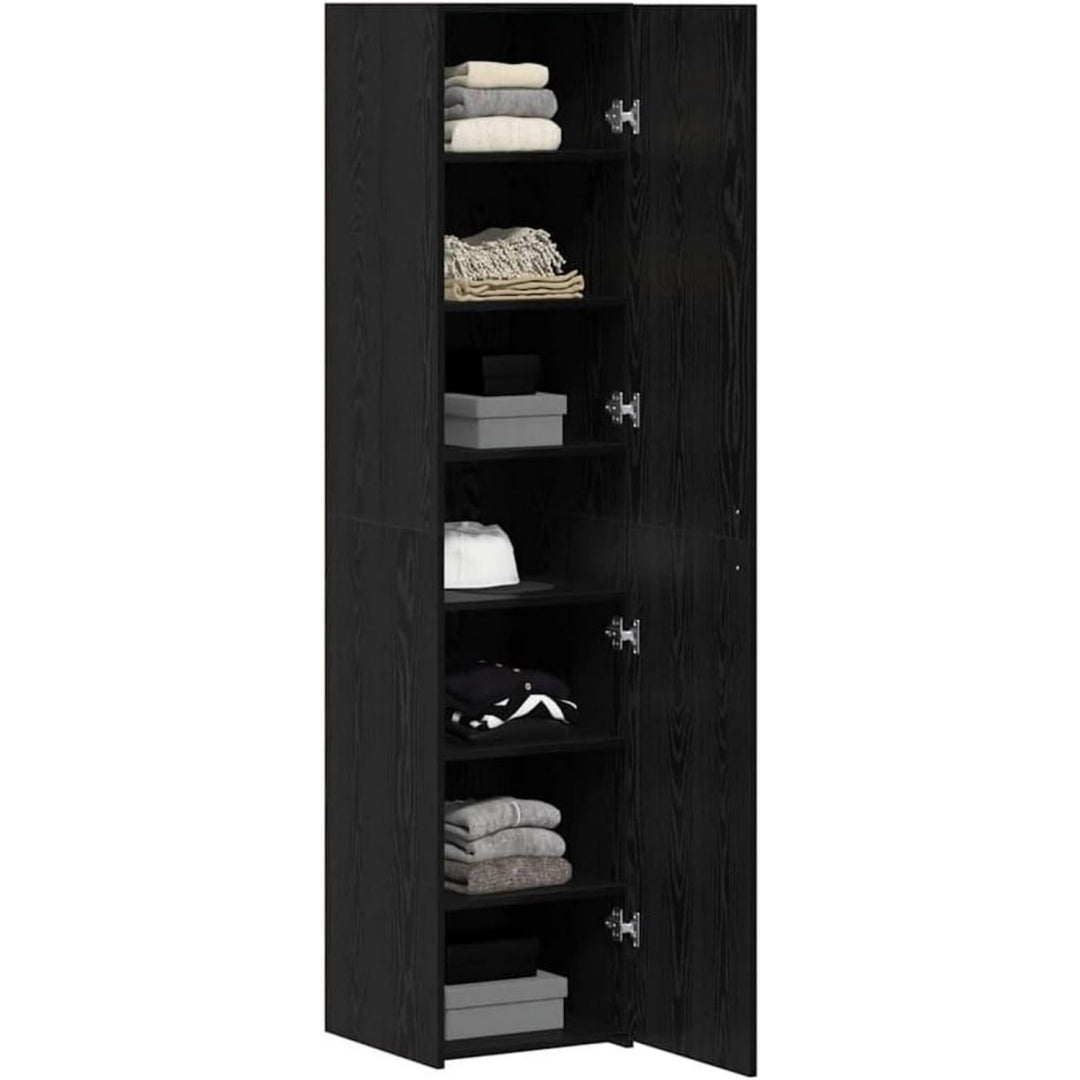 Idee salon, commode noir en bois style moderne