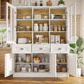 Buffet marron avec 5 portes et 3 tiroirs et securite renforcee