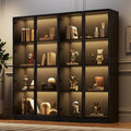 Vitrine en verre, deux portes finition marron