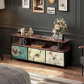 Meuble TV 30 cm de large en bois bordeaux