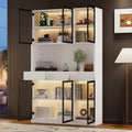 Vitrine marron en verre trempe avec six portes