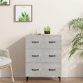 Discret entree, meuble de rangement gris clair en bois