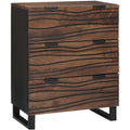 Finition Rustique, bahut marron en bois