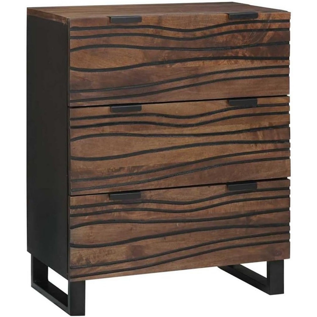 Finition Rustique, bahut marron en bois