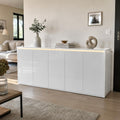 Buffet gris fonctionnel 5 portes
