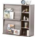 etagere au design traditionnelle gris en bois