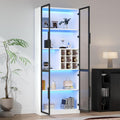 En verre buffet haut gris design moderne